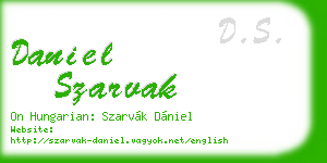 daniel szarvak business card