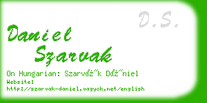 daniel szarvak business card